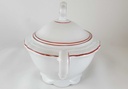 [45812673] Zuckerdose Seltmann Weiden Marie Luise roter Rand Rot gebraucht - gut Bild 3