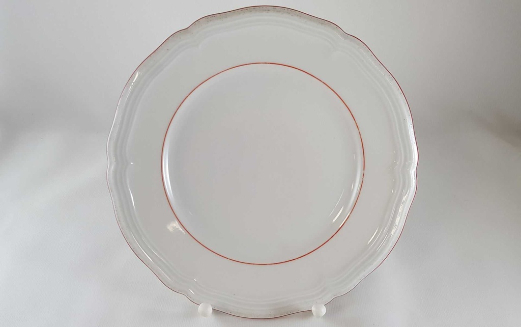 [45812678] Kuchenteller 19,5 cm Seltmann Weiden Marie Luise roter Rand gebraucht - akzeptabel Bild 3