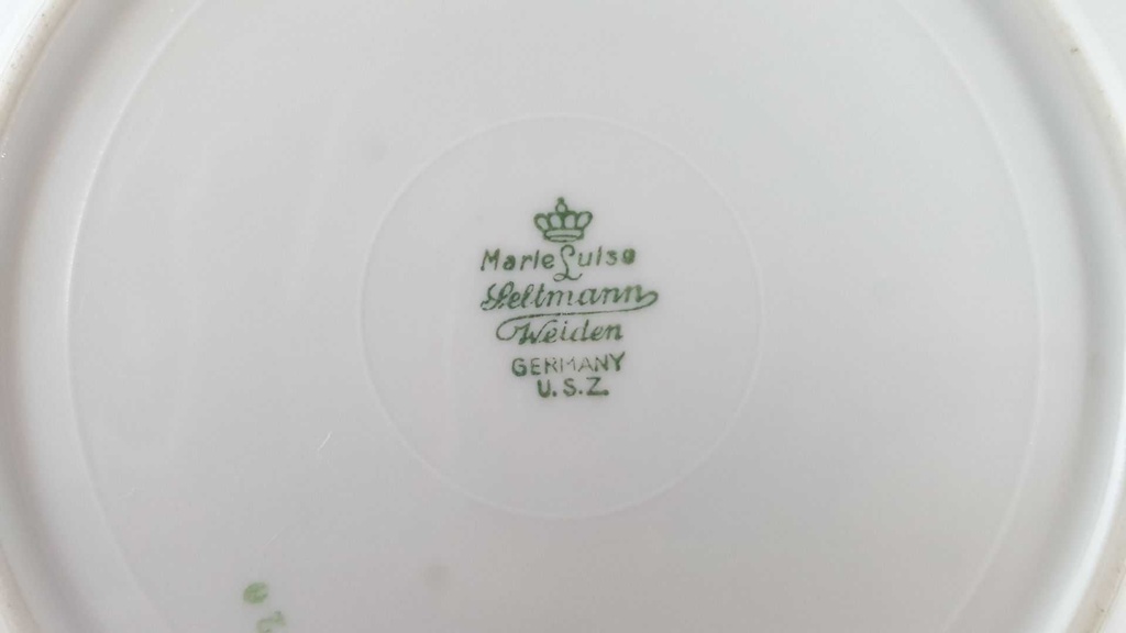 [45812678] Kuchenteller 19,5 cm Seltmann Weiden Marie Luise roter Rand gebraucht - akzeptabel Bild 5