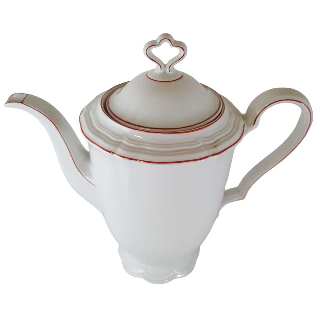 [45812679] Kaffeekanne Kanne 1,5 L Seltmann Weiden Marie Luise roter Rand Rot gebraucht - gut Bild 2