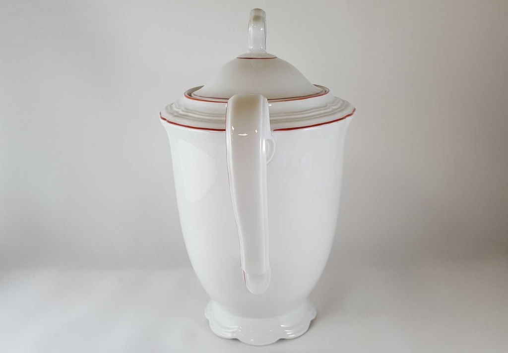 [45812679] Kaffeekanne Kanne 1,5 L Seltmann Weiden Marie Luise roter Rand Rot gebraucht - gut Bild 4