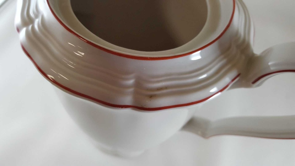 [45812679] Kaffeekanne Kanne 1,5 L Seltmann Weiden Marie Luise roter Rand Rot gebraucht - gut Bild 9