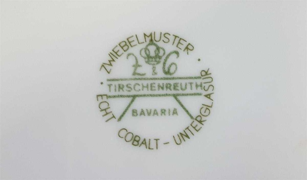 [4581268] Speiseteller Essteller Unterglasur 24,2 cm Tirschenreuth Zwiebelmuster Echt Cobalt gebraucht - gut Bild 4