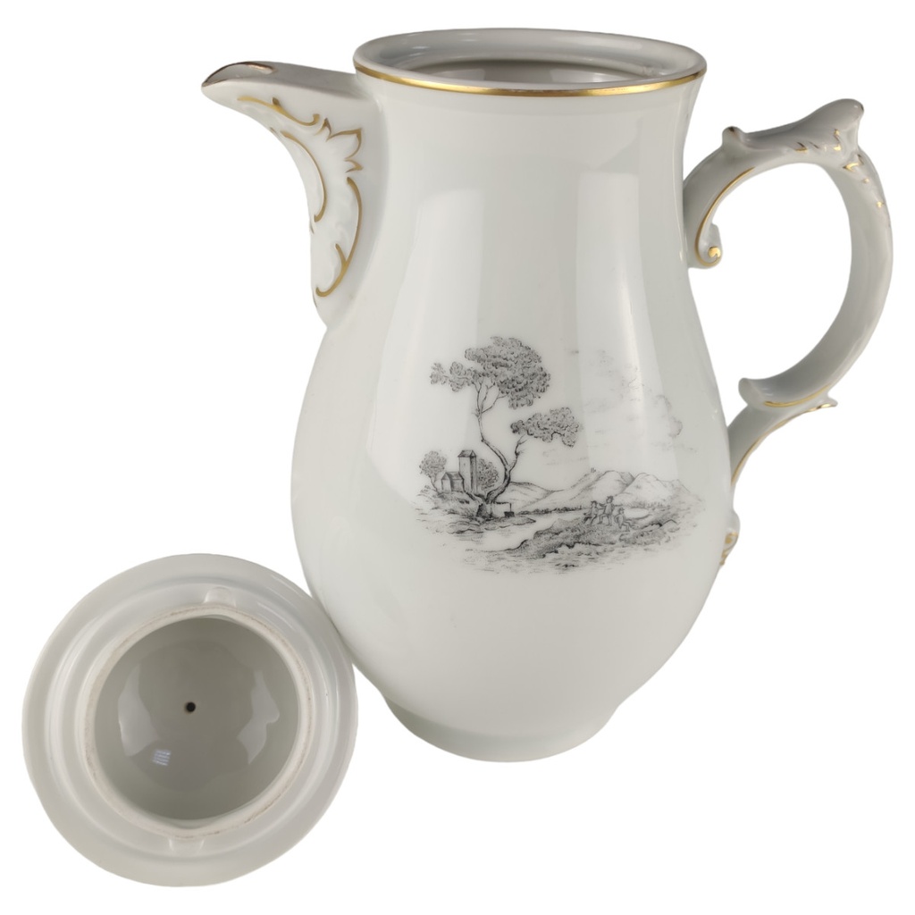 [1805942] Kaffeekanne 1,5 L Alt Fürstenberg Landschaft Goldrand Bild 3
