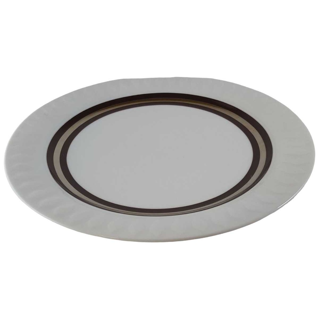 [45812286] Kuchenteller Dessertteller Frühstücksteller 18,9 cm Thomas Porzellan Lanzette Platin Braun gebraucht - gut Bild 2