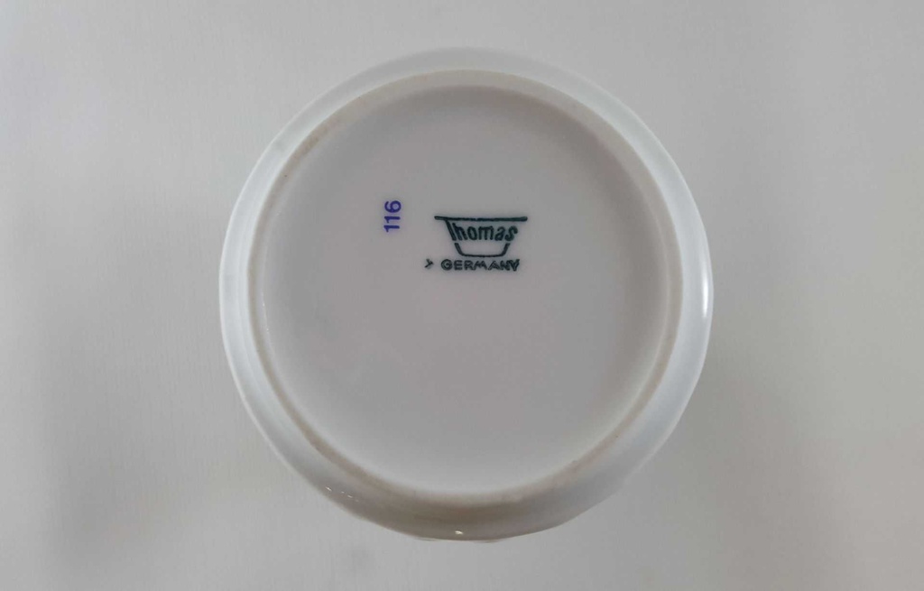 [45812287] Milchkännchen Thomas Porzellan Lanzette Platinrand gebraucht - sehr gut Bild 6