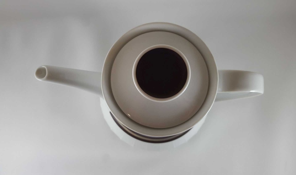 [45812292] Kaffeekanne 1,3 L Thomas Porzellan Lanzette Platinrand gebraucht - sehr gut Bild 4