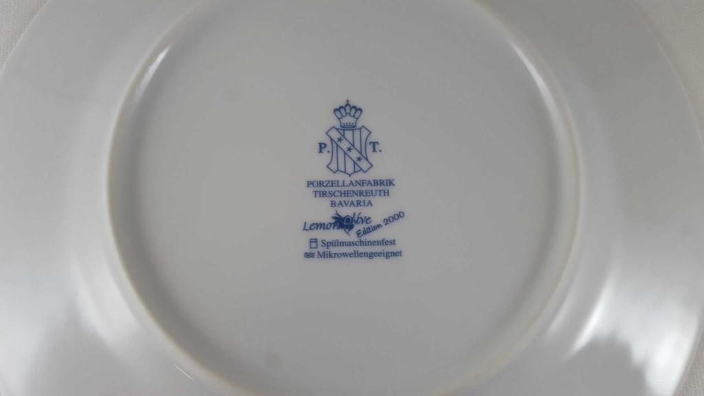 [45812300] Kuchenteller 21,1 cm Tirschenreuth Lemon Olive 2000 Edition gebraucht - sehr gut Bild 5