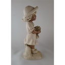 [45812317] Wohnform Figur Mädchen mit Blumenstrauß Massiv Handarbeit H 22,2 cm Bild 2