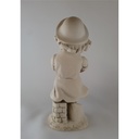 [45812317] Wohnform Figur Mädchen mit Blumenstrauß Massiv Handarbeit H 22,2 cm Bild 3