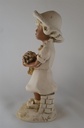 [45812317] Wohnform Figur Mädchen mit Blumenstrauß Massiv Handarbeit H 22,2 cm Bild 4