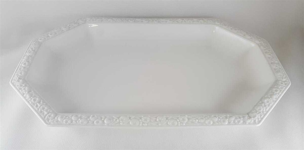 [45812340] Fleischplatte 37,5x23,5 cm Rosenthal Maria Weiß gebraucht - sehr gut Bild 4