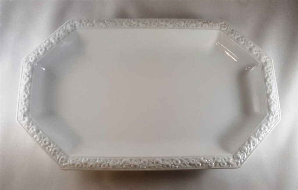 [45812340] Fleischplatte 37,5x23,5 cm Rosenthal Maria Weiß gebraucht - sehr gut Bild 5