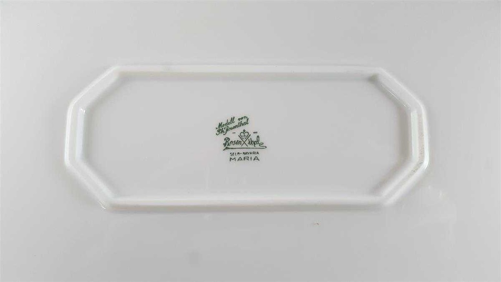 [45812340] Fleischplatte 37,5x23,5 cm Rosenthal Maria Weiß gebraucht - sehr gut Bild 7