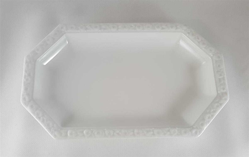 [45812342] Fleischplatte 24,5x15,5 cm Rosenthal Maria Weiß gebraucht - sehr gut Bild 5