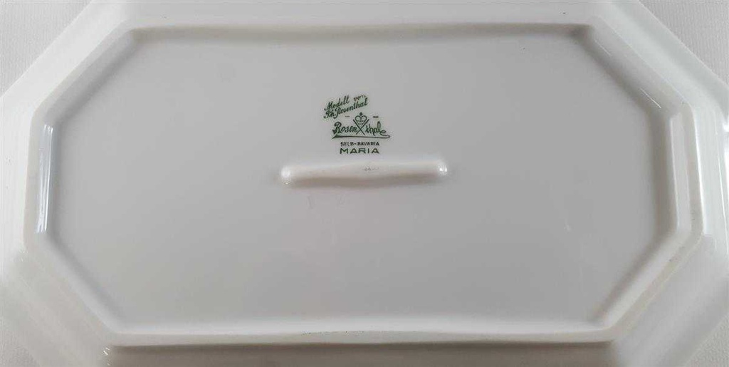 [45812342] Fleischplatte 24,5x15,5 cm Rosenthal Maria Weiß gebraucht - sehr gut Bild 7
