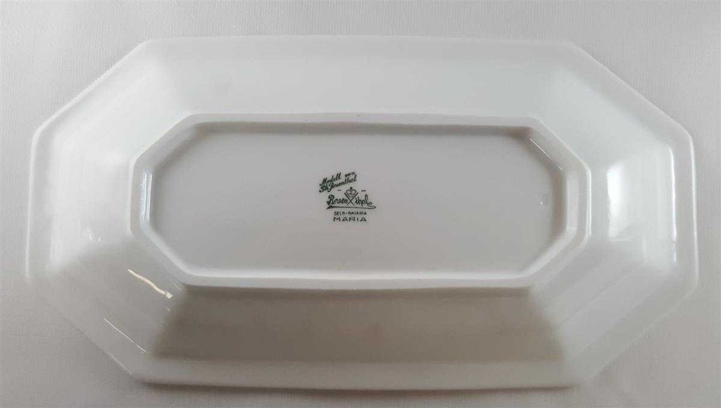 [45812345] Servierplatte Speiseplatte Fleischplatte 25,2x13,2 cm Rosenthal Maria Weiß gebraucht - sehr gut Bild 4