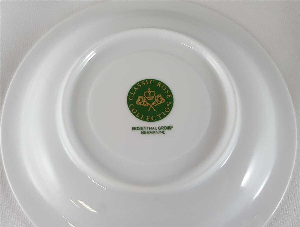[45812357] Untertasse für Tee 16 cm Rosenthal Maria Weiß Classic Rose gebraucht - sehr gut Bild 5