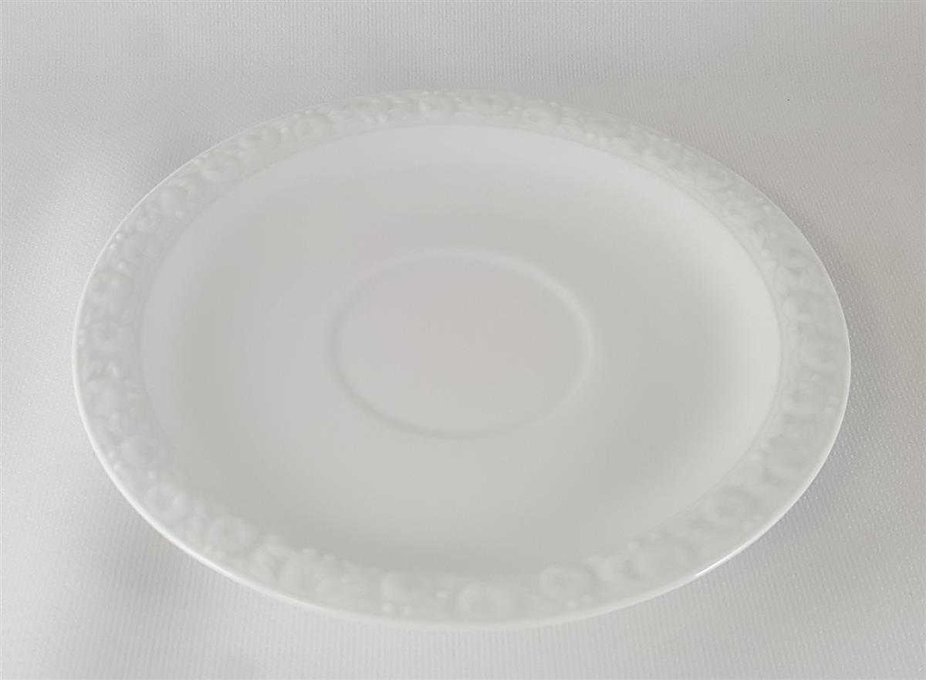 [45812358] Untertasse für Tee 16 cm Rosenthal Maria Weiß Classic Rose gebraucht - sehr gut Bild 4