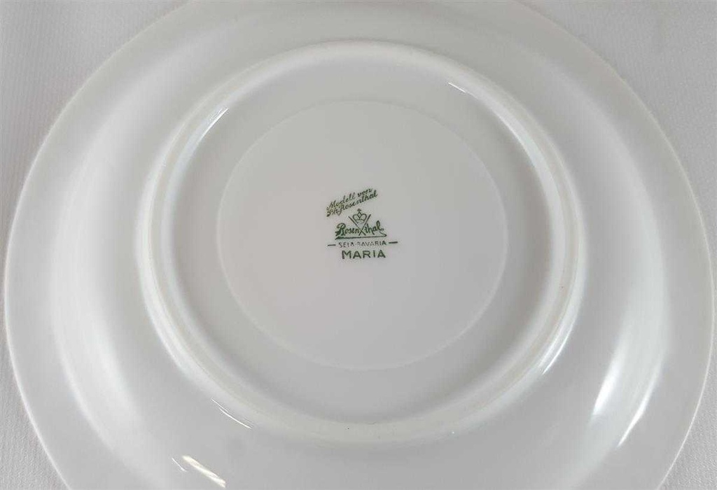 [45812358] Untertasse für Tee 16 cm Rosenthal Maria Weiß Classic Rose gebraucht - sehr gut Bild 5