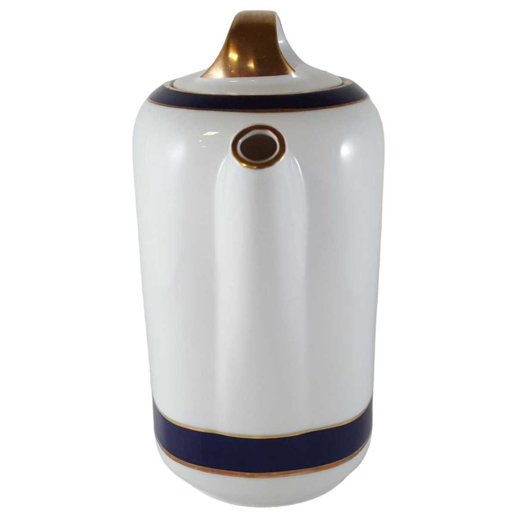 [45812378] Kaffeekanne Kanne Goldrand 1,3 L Eschenbach Hannover Form 630 Echt Kobalt mit gebraucht - gut Bild 2