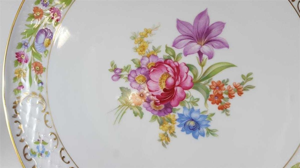[45812438] Tortenplatte Schumann Arzberg Form Dresden Dresdner Blume Empress gebraucht - sehr gut Bild 2