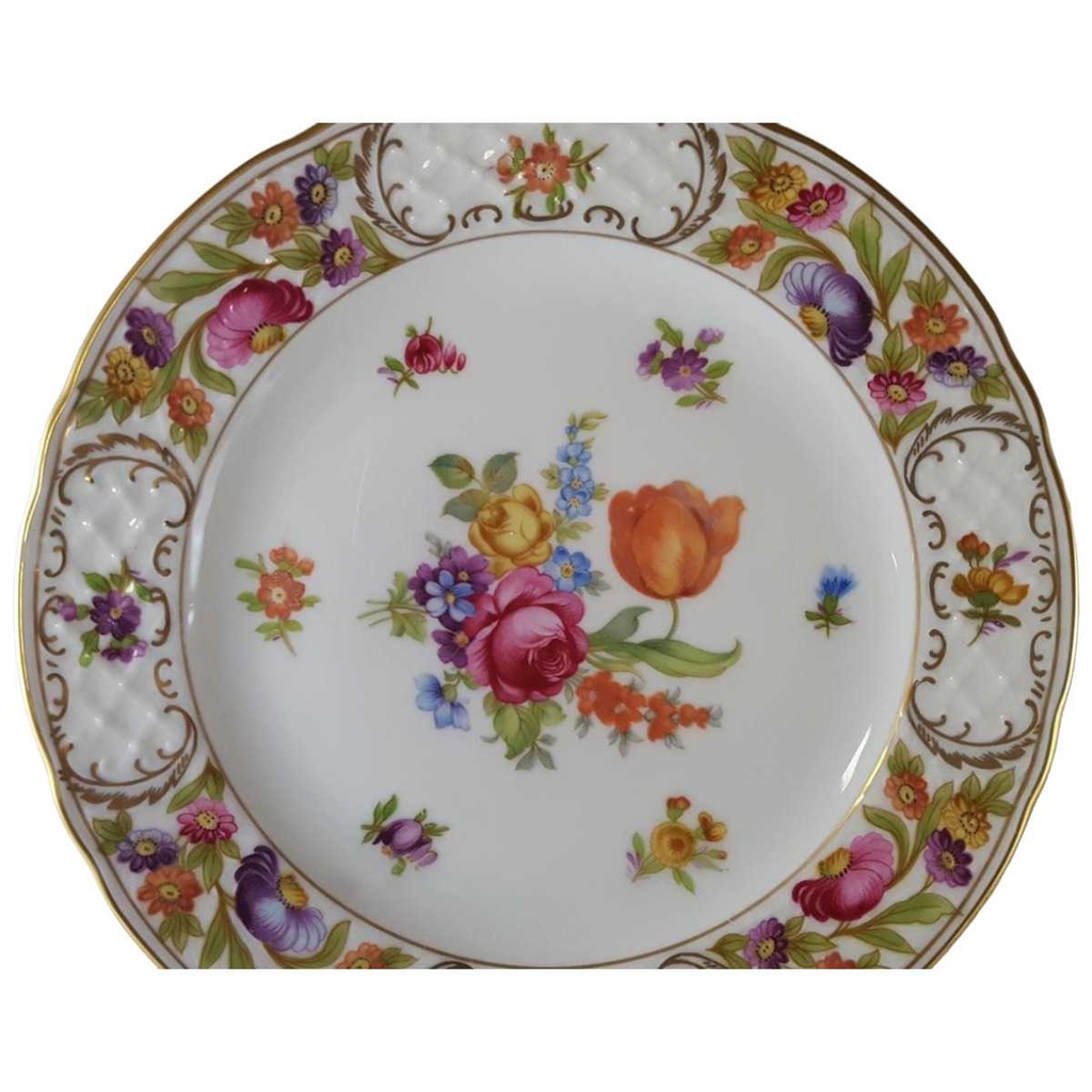[45812446] Kuchenteller 19,8 cm Schumann Arzberg Form Dresden Dresdner Blume Empress gebraucht - gut Bild 2