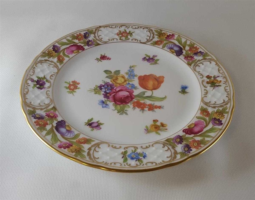 [45812446] Kuchenteller 19,8 cm Schumann Arzberg Form Dresden Dresdner Blume Empress gebraucht - gut Bild 4