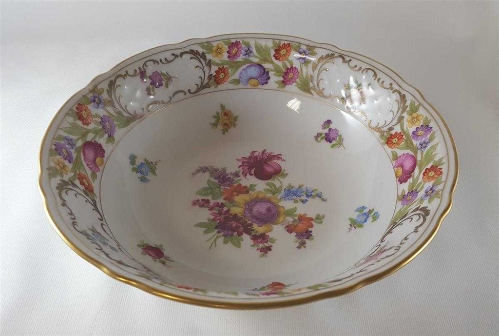 [45812448] Schüssel 22,9 cm Schumann Arzberg Form Dresden Dresdner Blume Empress gebraucht - gut Bild 4