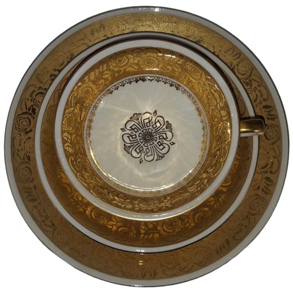 [45812459] Teegedeck Golddekor 3tlg Mitterteich gebraucht - gut Bild 2