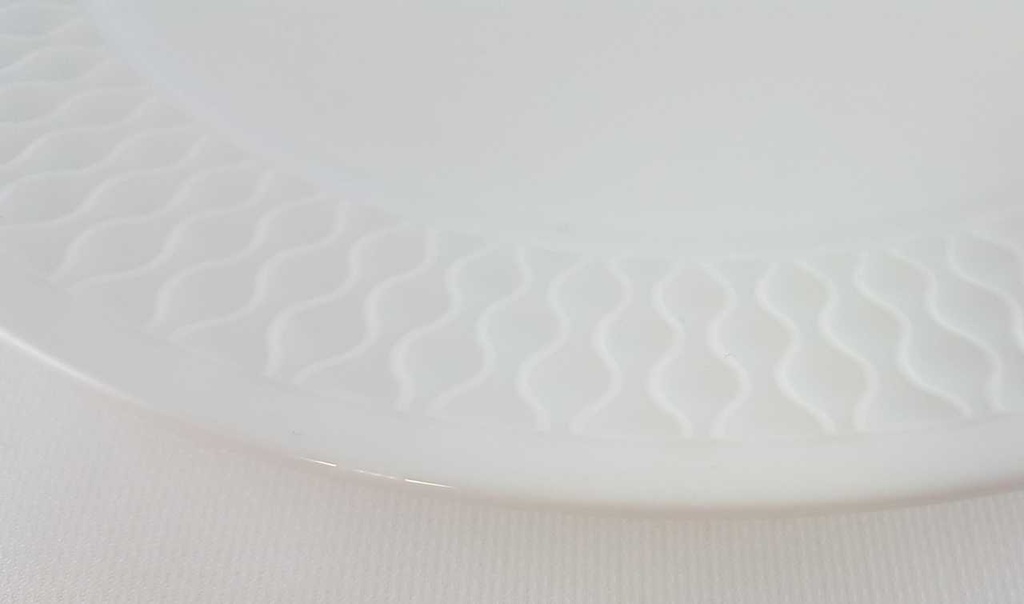 [4581248] Speiseteller Essteller 24,5 cm Schirnding Bavaria Sonstiges Rillenrelief weiß gebraucht - gut Bild 3