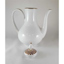 [45812489] Kaffeekanne Goldrand 1,3 L Eschenbach Alte Formen weiß mit gebraucht - gut Bild 4