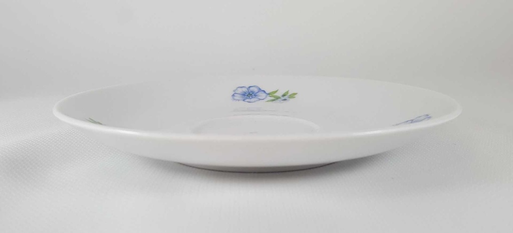 [45812496] Untertasse für Kaffee 14,2 cm Winterling Kirchenlamitz Blumendekor blau grün Blumen gebraucht - gut Bild 3