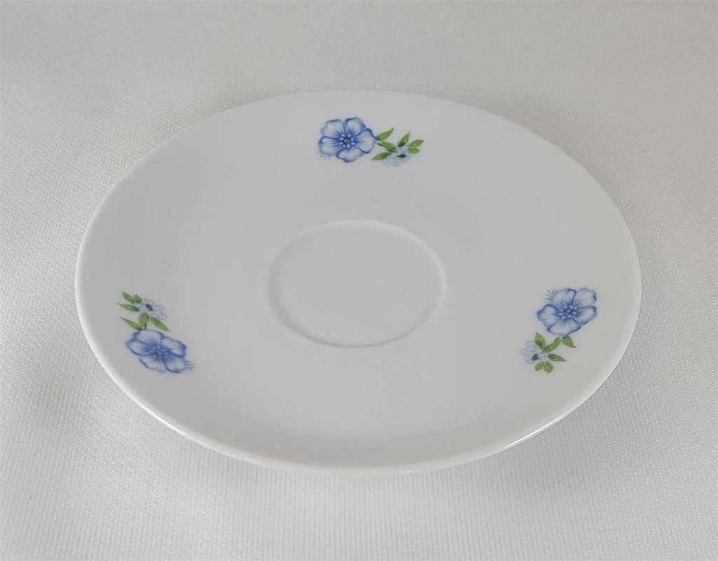 [45812496] Untertasse für Kaffee 14,2 cm Winterling Kirchenlamitz Blumendekor blau grün Blumen gebraucht - gut Bild 4