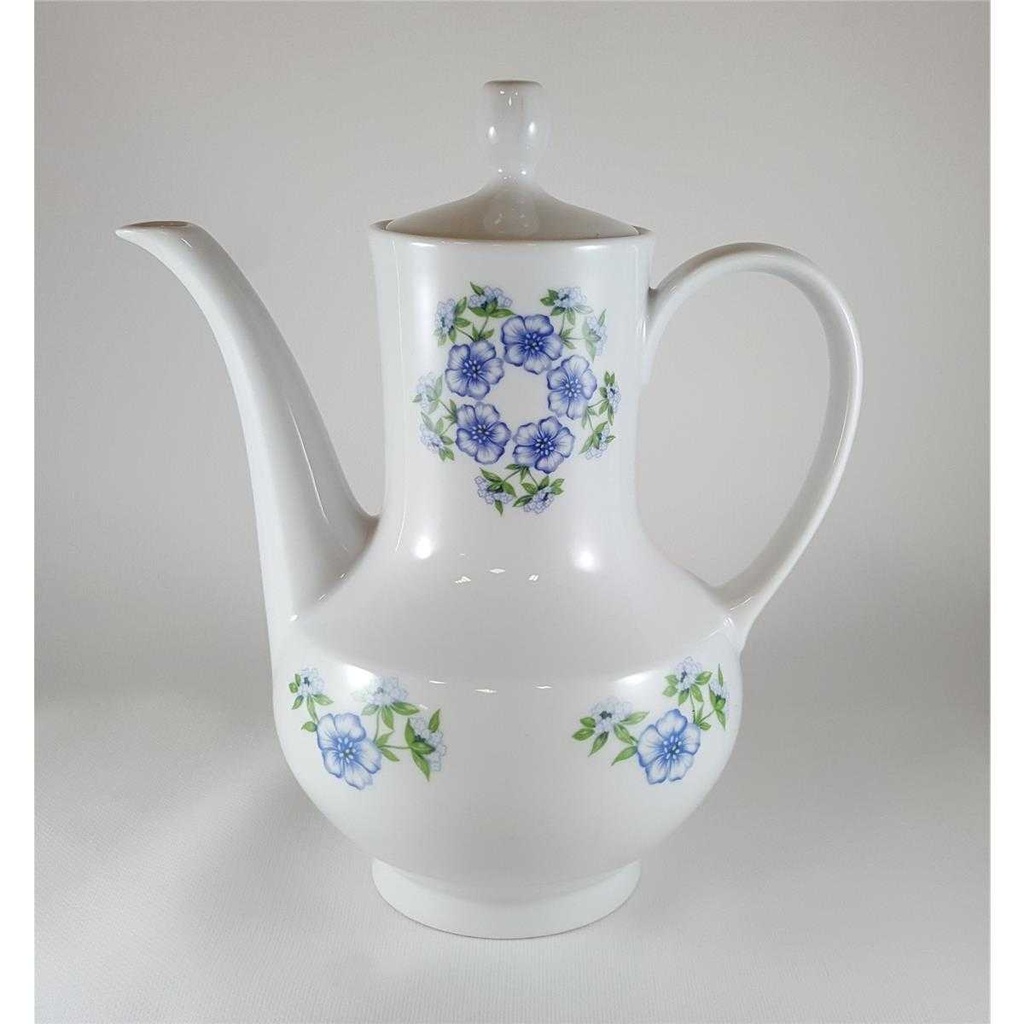 [45812500] Kaffeekanne Kanne 1,35 L Winterling Kirchenlamitz Blumendekor blau grün Blumen gebraucht - sehr gut Bild 3