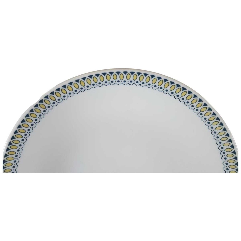 [45812505] Suppenteller 21,2 cm Eschenbach Blau gelber Rand gebraucht - gut Bild 2