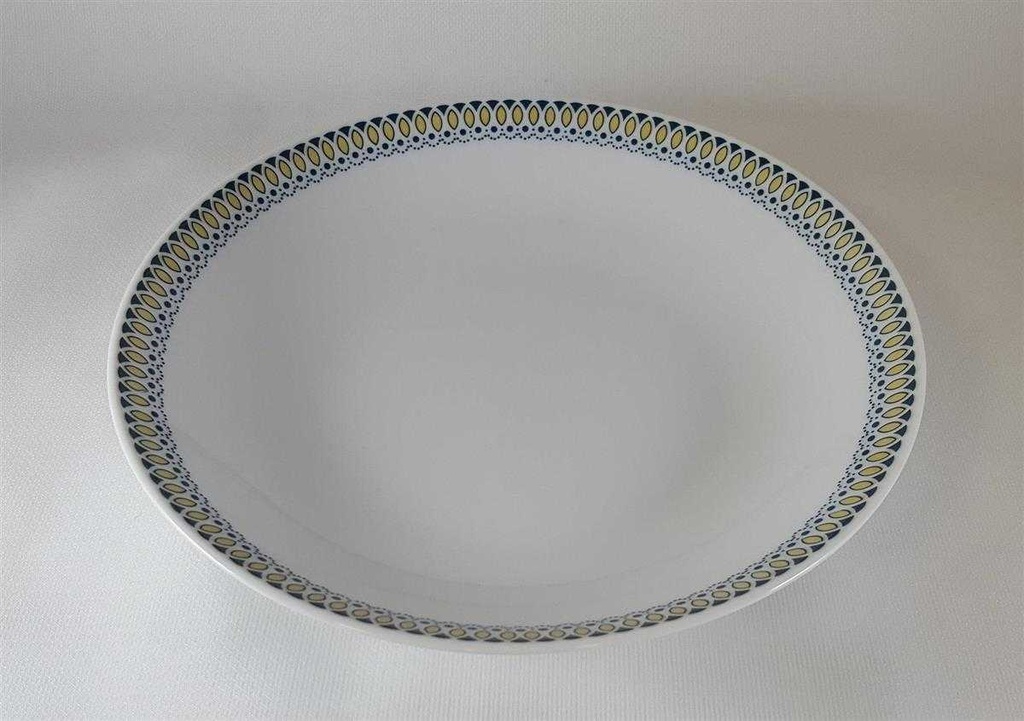 [45812505] Suppenteller 21,2 cm Eschenbach Blau gelber Rand gebraucht - gut Bild 4