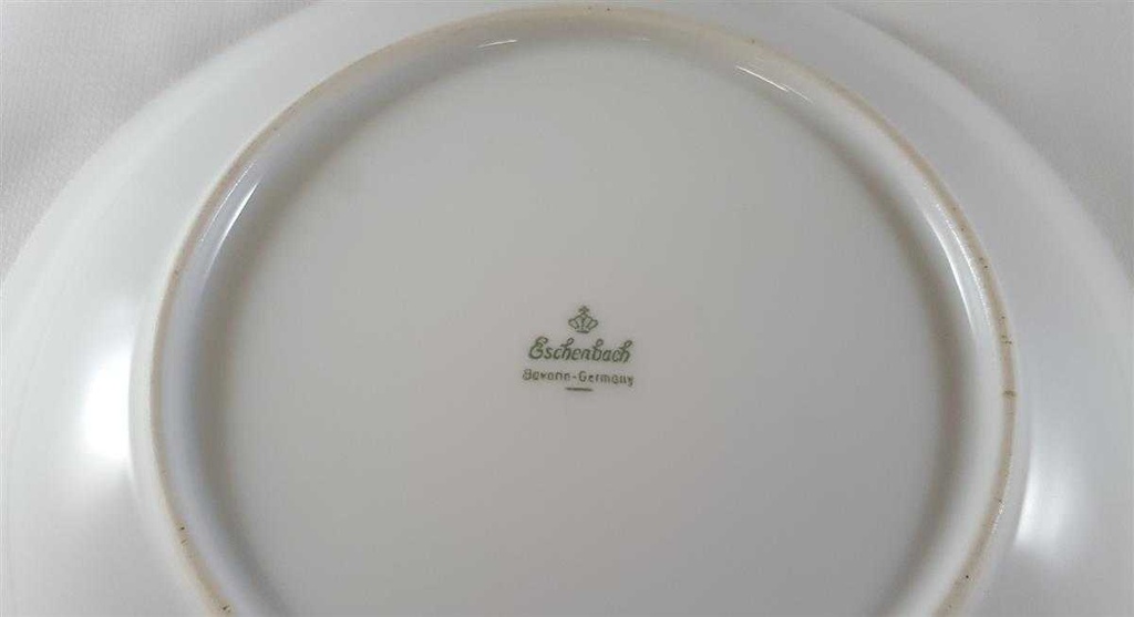 [45812505] Suppenteller 21,2 cm Eschenbach Blau gelber Rand gebraucht - gut Bild 5
