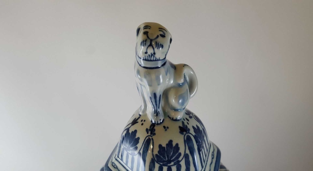 [45812519] Deckelvase Royal Sphinx Maastricht Delfts Windmühle gebraucht - gut Bild 3