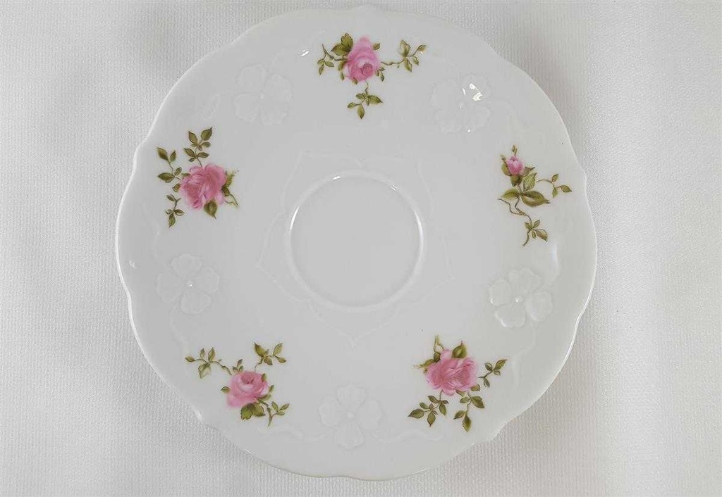 [45812682] Untertasse für Kaffee 15,3 cm Winterling Schwarzenbach Rosa Rosen gebraucht - akzeptabel Bild 3