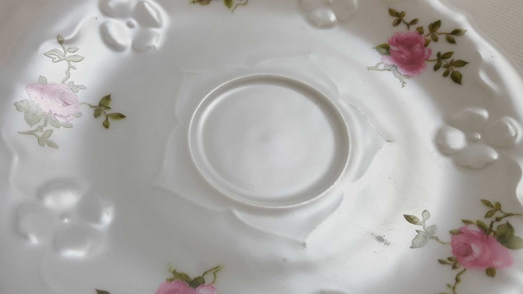 [45812682] Untertasse für Kaffee 15,3 cm Winterling Schwarzenbach Rosa Rosen gebraucht - akzeptabel Bild 4
