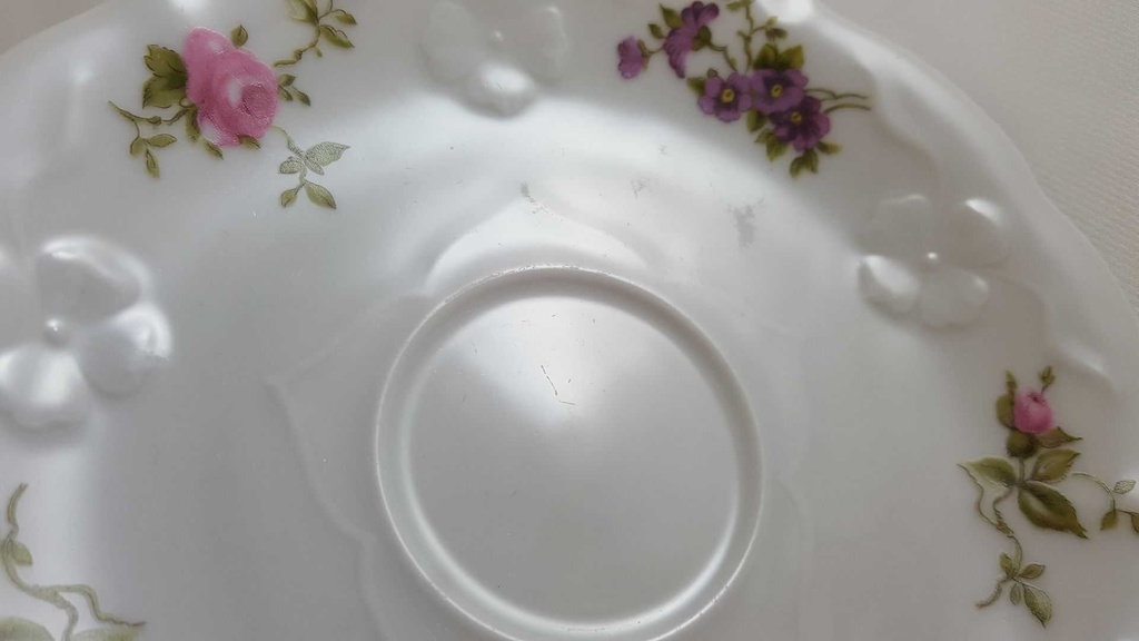 [45812682] Untertasse für Kaffee 15,3 cm Winterling Schwarzenbach Rosa Rosen gebraucht - akzeptabel Bild 5