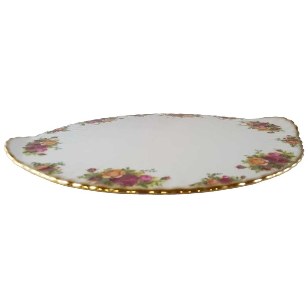 [45812695] Tortenplatte mit Griffen auf Füßchen Royal Albert Old Country Roses gebraucht - sehr gut Bild 2