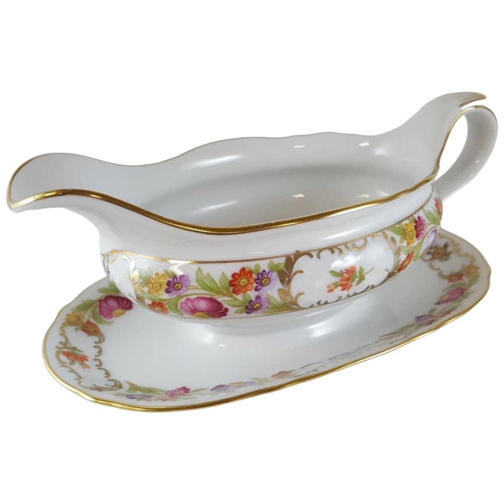[45812697] Sauciere 1tlg Schumann Arzberg Form Dresden Dresdner Blume Empress gebraucht - gut Bild 2