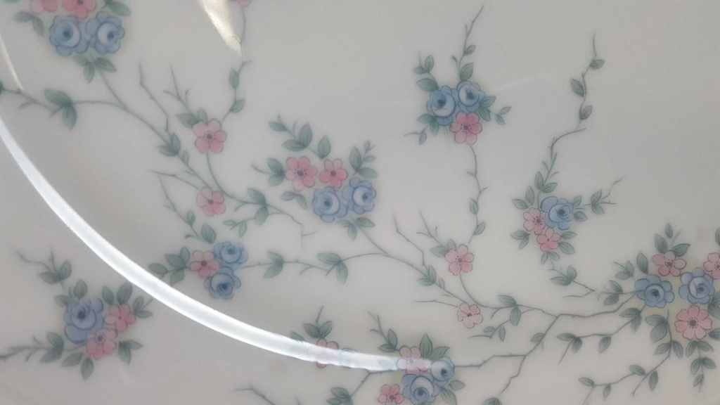 [45812717] Speiseteller Essteller 24,5 cm Mitterteich Form 2040 Sissi Blau Rosa Blumendekor Blumen Bild 2