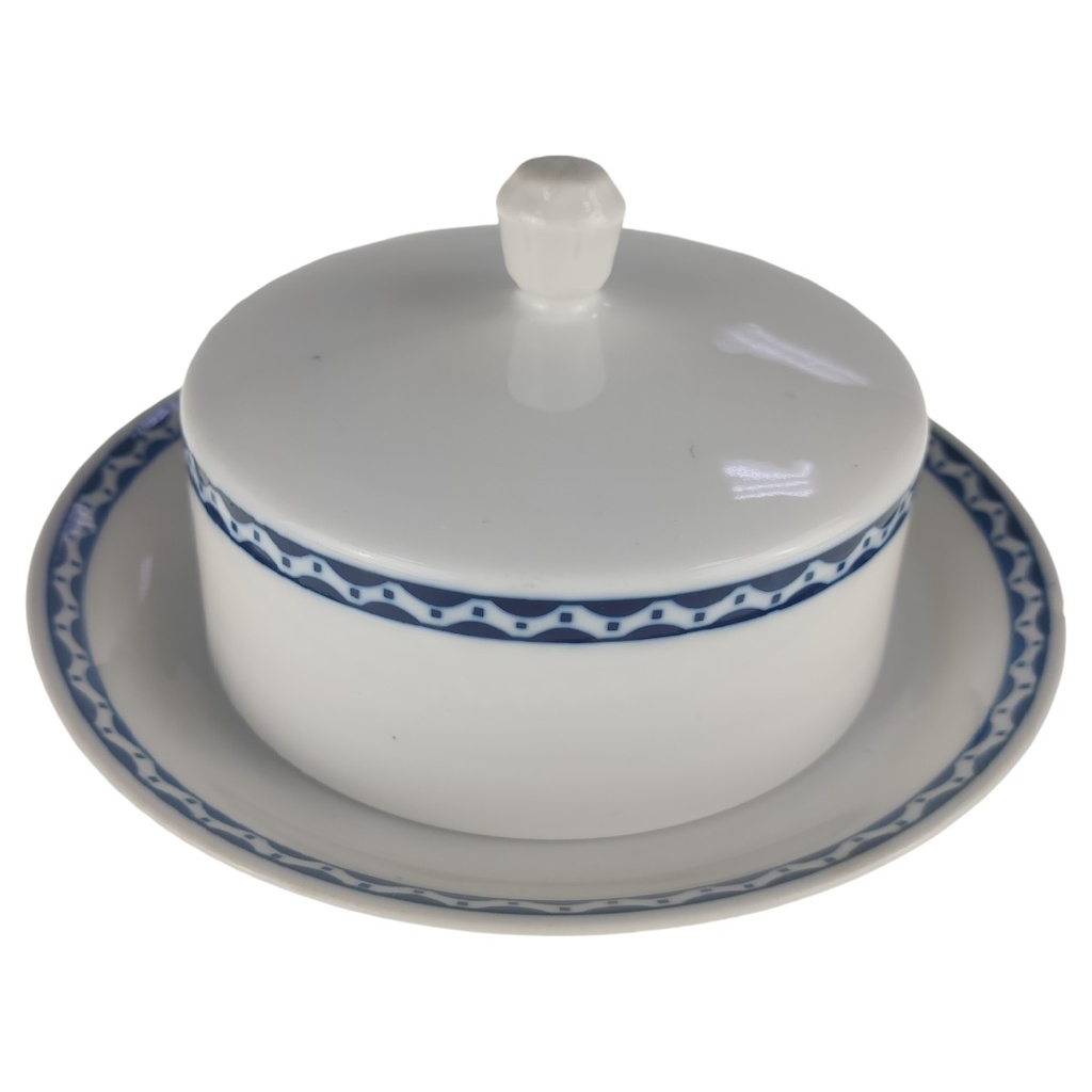 [45812723] Butterdose Butterglocke Rarität Hutschenreuther Blau Selb gebraucht - defekt Bild 2