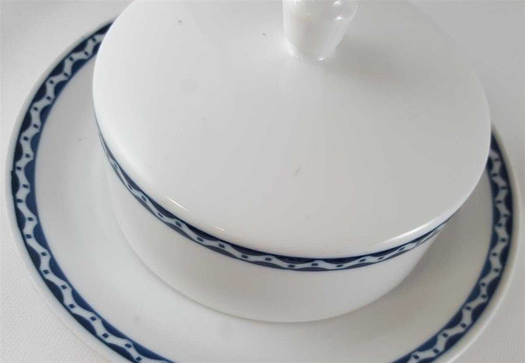 [45812723] Butterdose Butterglocke Rarität Hutschenreuther Blau Selb gebraucht - defekt Bild 9
