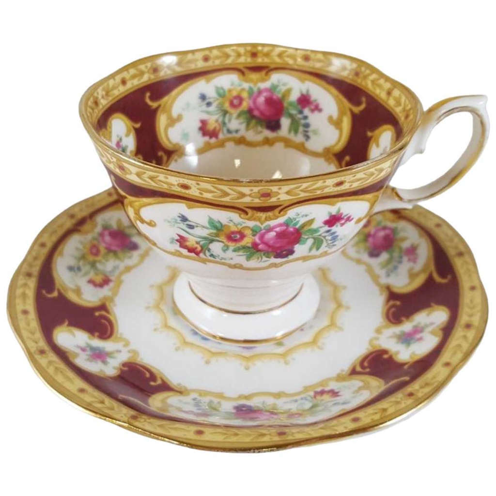 [45812731] Tasse Espressotasse mit Untertasse Royal Albert Lady Hamilton gebraucht - gut Bild 2
