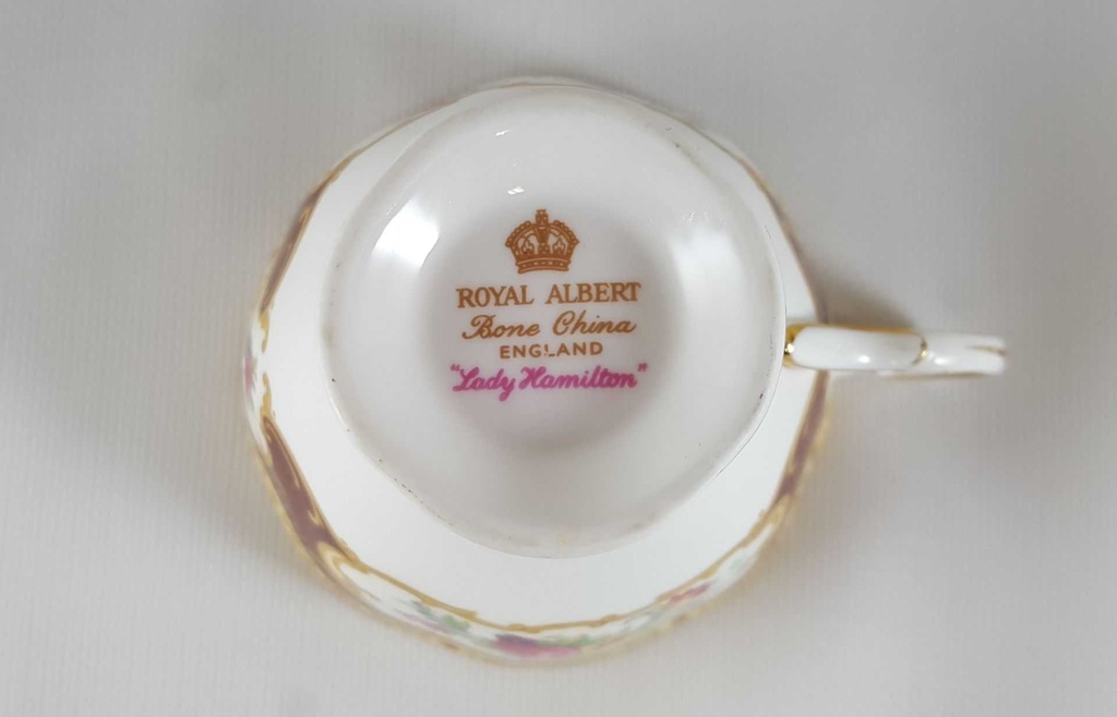 [45812731] Tasse Espressotasse mit Untertasse Royal Albert Lady Hamilton gebraucht - gut Bild 8