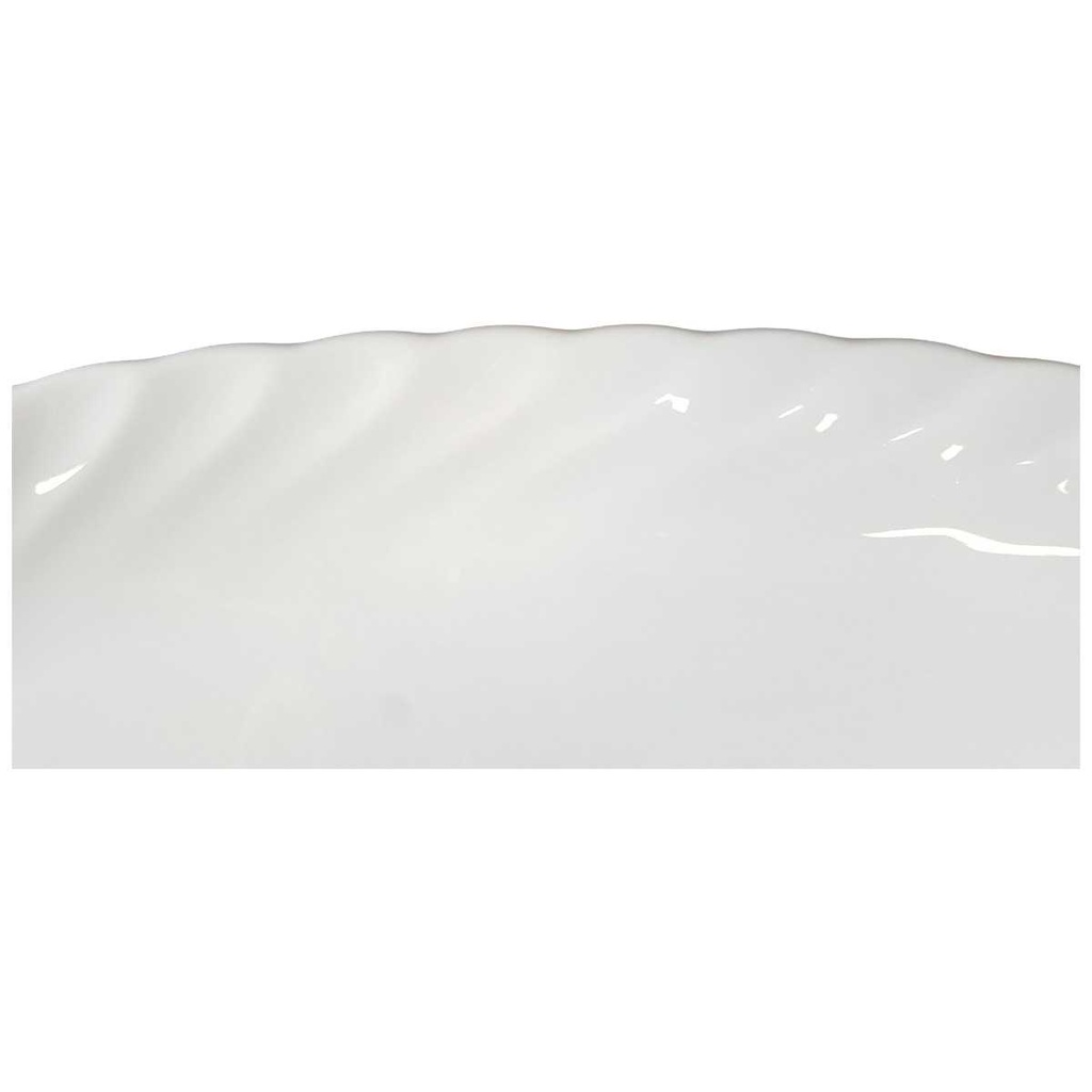 [45812732] Servierplatte Speiseplatte Fleischplatte 33x20,5 cm Marienbad Ingres Weiss Wellenmuster gebraucht - gut Bild 2